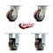 Service Caster 4 Inch Kingpinless Poly on Polyolefin Wheel Swivel Caster Swivel 2 Rigid, 2PK SCC-KP30S420-PPUR-2-R-2 - alternate 2